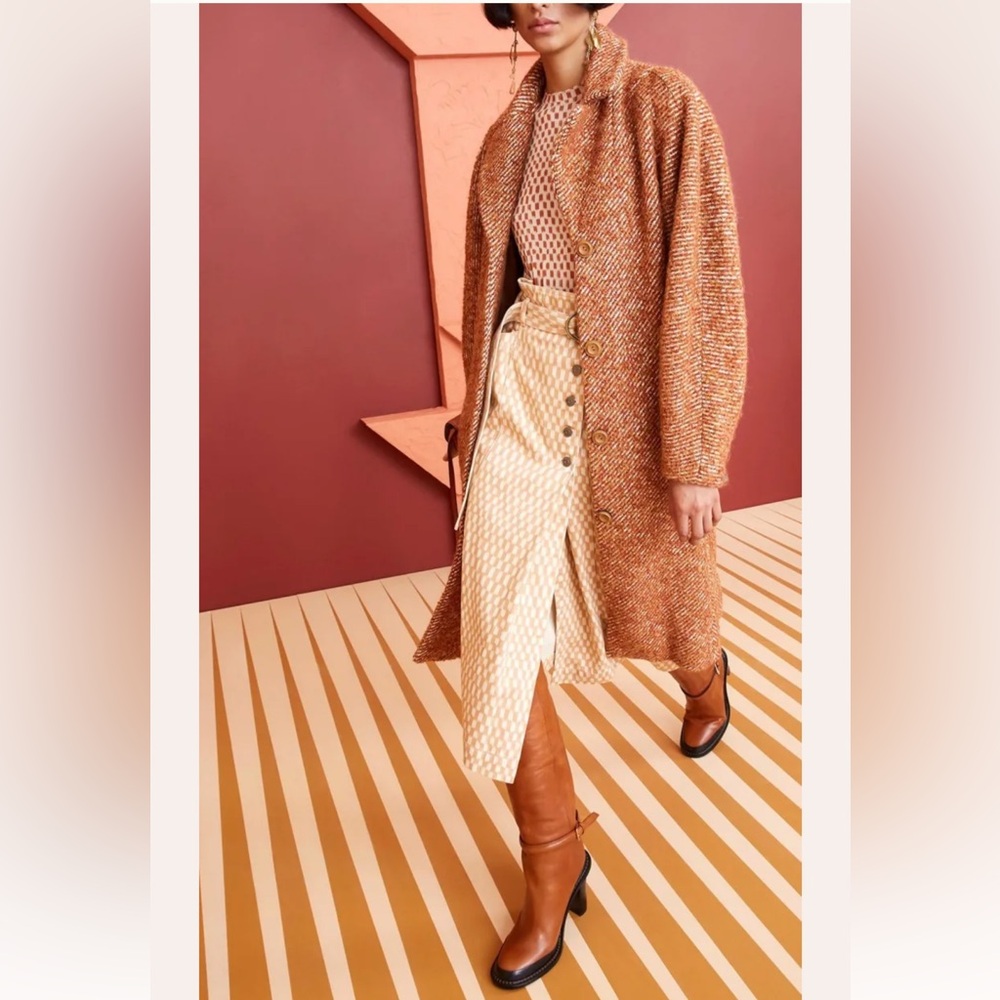 🍁ULLA JOHNSON Luxury Alpaca Wool Lana coat in Bronzite - RARE - Picture 5 of 13